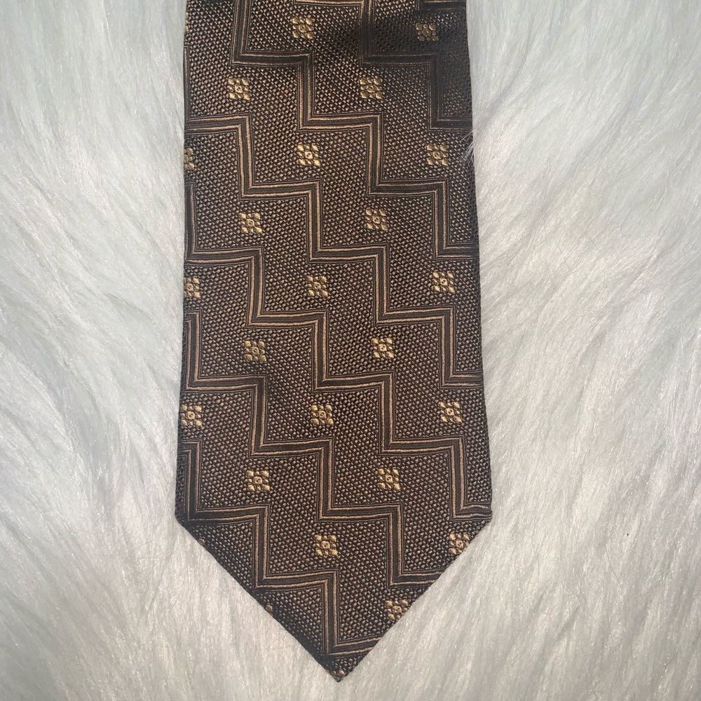 Hill Archer silk brown tie G